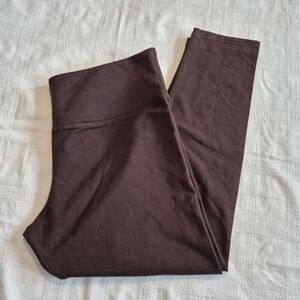 Sauve Leggings women's XXL Cropped brown with tummy control VVGUC